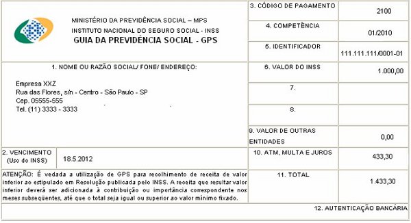 Recolhimento Em Atraso Inss Multa